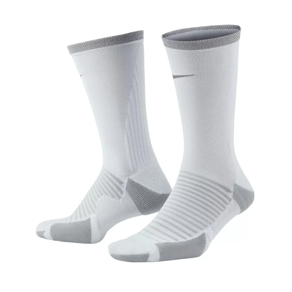 Nike Spark White Crew Running Socks 3 Pair Bundle - W11.5-13 - M10-11.5
